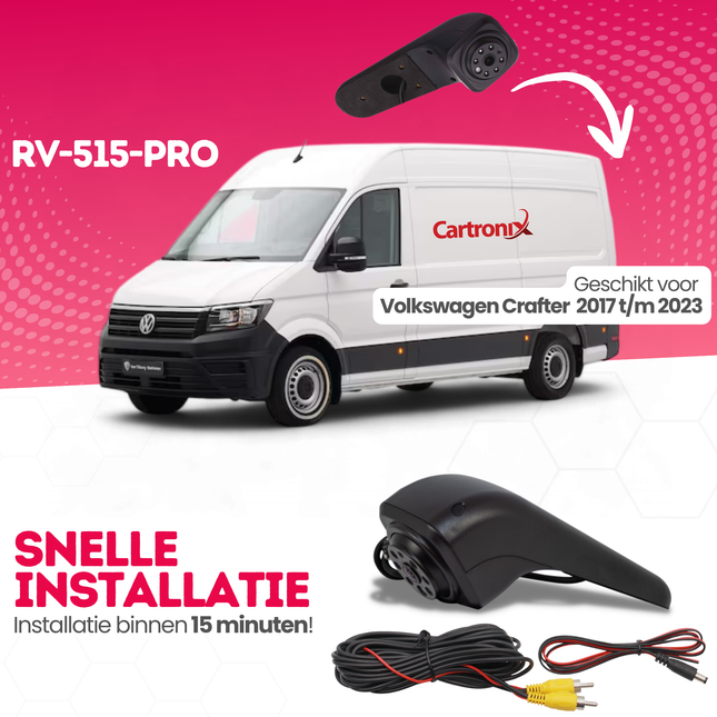 Volkswagen Crafter Derde Remlicht Achteruitrijcamera | 2017 t/m 2023 | Nachtzicht | HD Beeld