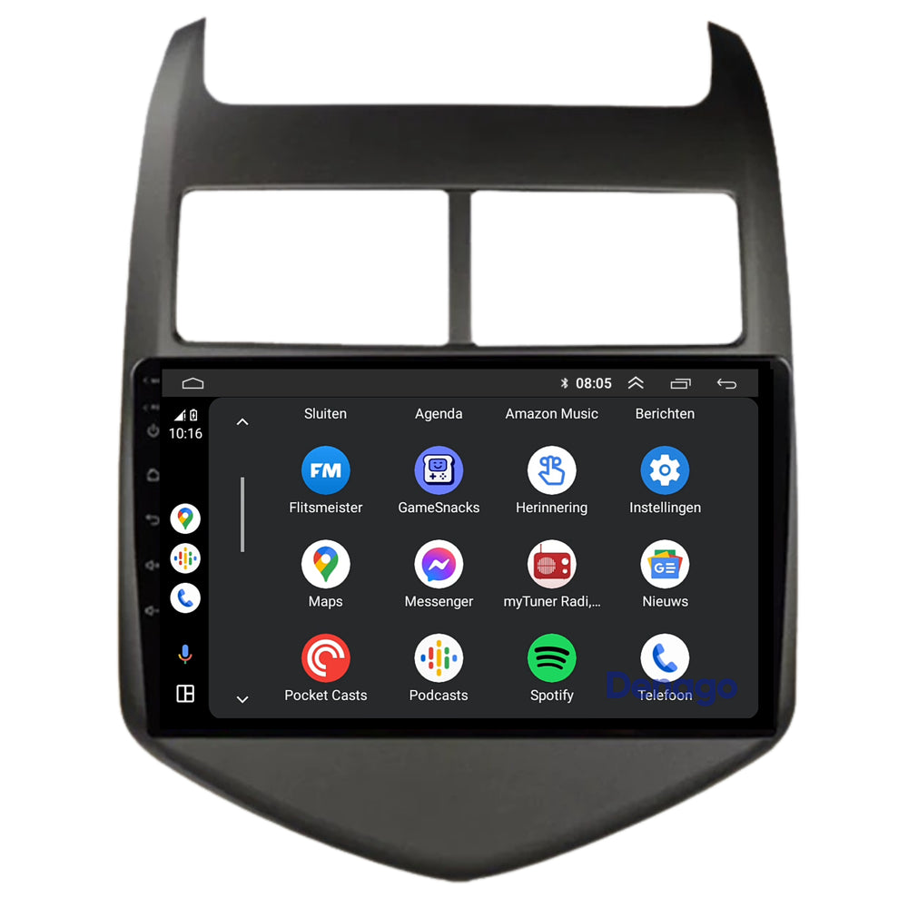 Radio para coche Chevrolet Aveo CarPlay | 2013 a 2015 | Denago DNG-A129 | 9 pulgadas | Androide 13 | CarPlay inalámbrico y Android Auto