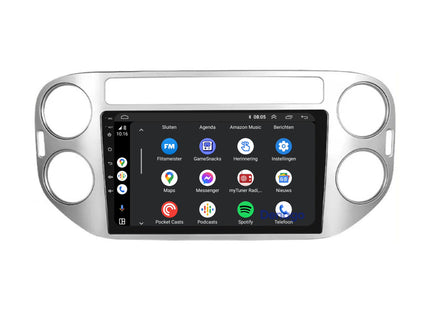 Volkswagen Tiguan CarPlay autoradio | 2007 t/m 2015 | Denago DNG-A120 | 9 inch | Android 13 | Draadloos CarPlay & Android Auto | Zilver