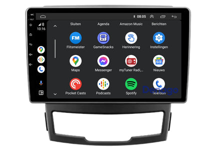 SsangYong Korando CarPlay autoradio | 2011 t/m 2014 | Denago DNG-A259 | 9 inch | Android 13 | Draadloos CarPlay & Android Auto