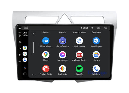 Kia Picanto CarPlay autoradio | 2008 t/m 2010 | Denago DNG-A88 | 9 inch | Android 13 | Draadloos CarPlay & Android Auto | Zilver frame