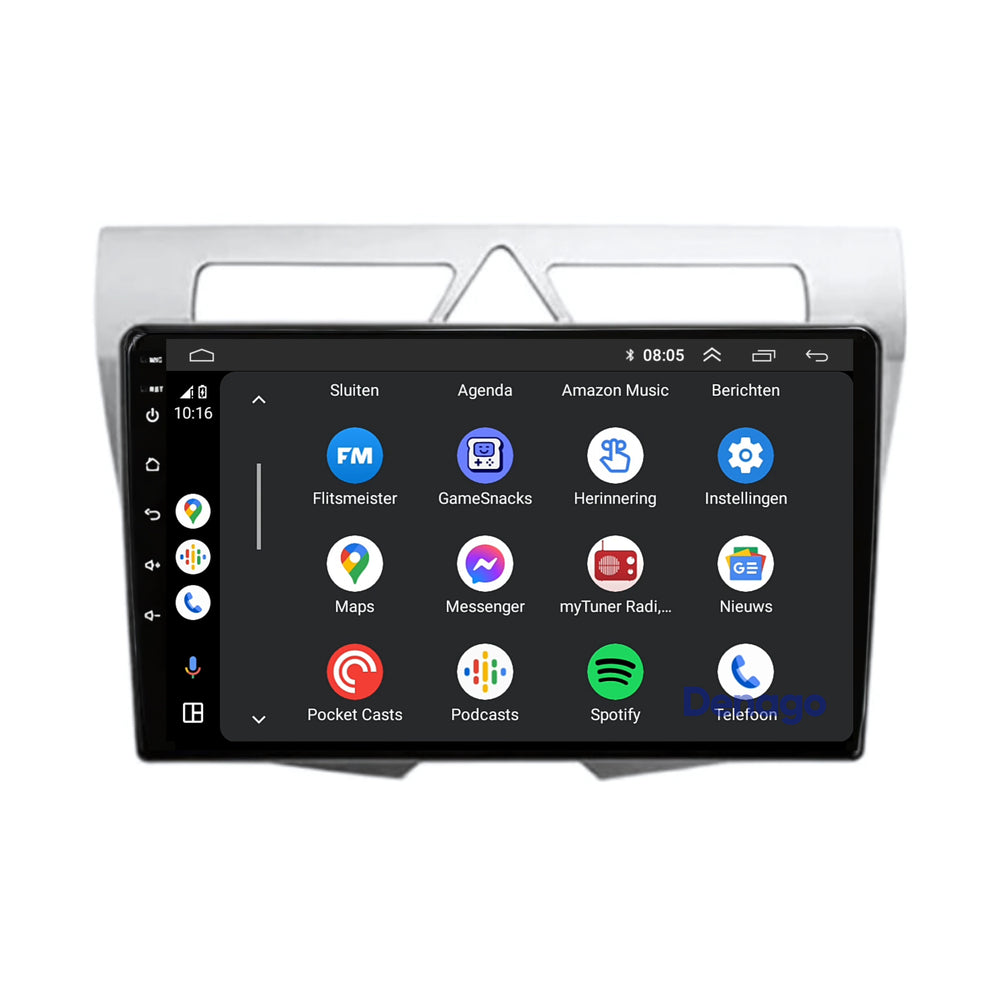 Radio de coche Kia Picanto CarPlay | 2008 a 2010 | Denago DNG-A88 | 9 pulgadas | Androide 13 | CarPlay inalámbrico y Android Auto | Marco plateado