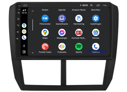Subaru Forester CarPlay autoradio | 2008 t/m 2012 | Denago DNG-A132 | 9 inch | Android 13 | Draadloos CarPlay & Android Auto