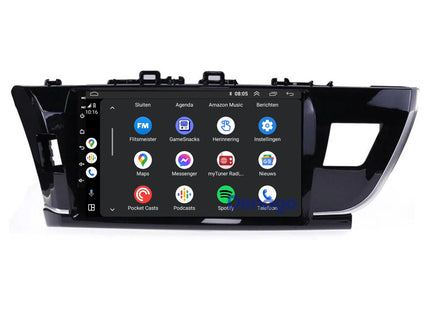 Toyota Corolla CarPlay autoradio | 2014 t/m 2016 | Denago DNG-A281 | 9 inch | Android 13 | Draadloos CarPlay & Android Auto