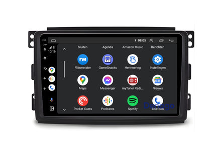 Smart Fortwo CarPlay autoradio | 2009 t/m 2015 | Denago DNG-A270 | 9 inch | Android 13 | Draadloos CarPlay & Android Auto
