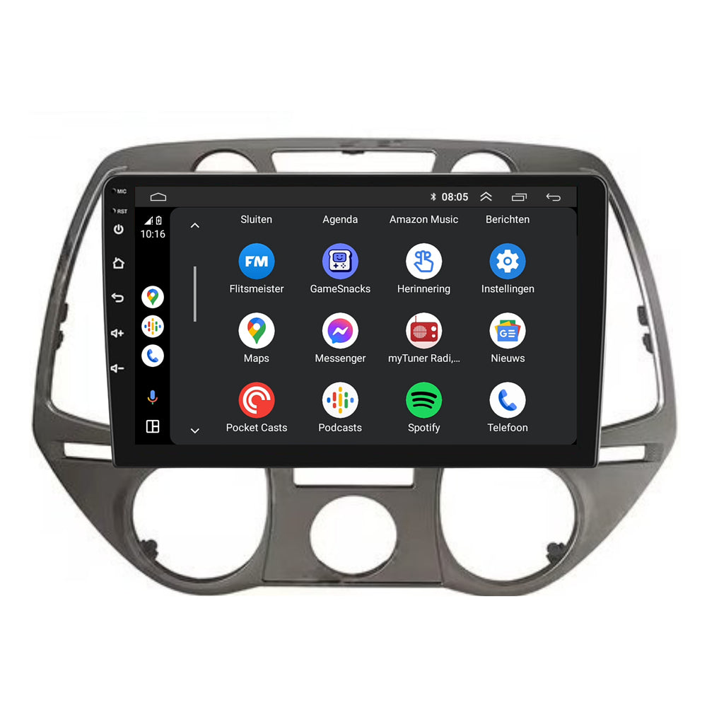 Hyundai I20 | 2008 a 2014 | Androide 13 | Apple Carplay inalámbrico y Android automático