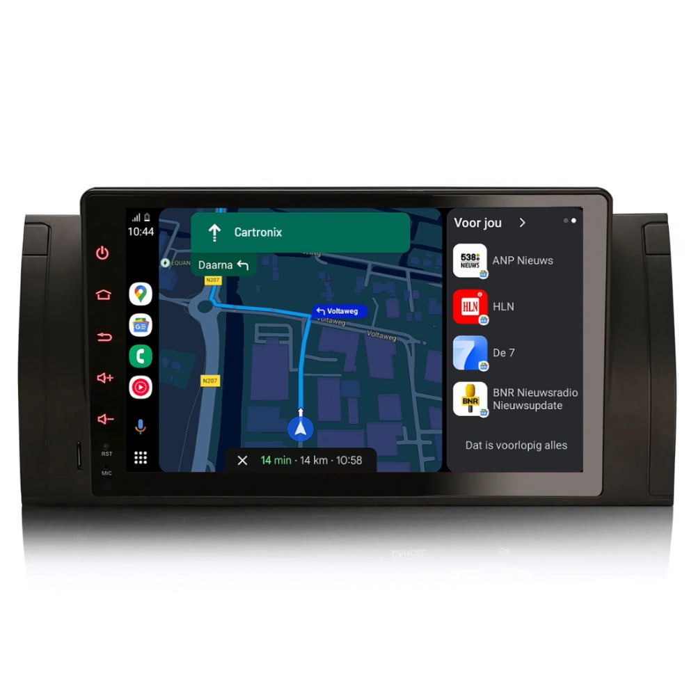 Carplay autoradio voor BMW 5 serie X5 E39 E53 M5 | 1996 t/m 2007 | 8-Core | Draadloos Apple Carplay & Android auto | 4GB + 64GB | Full Touch