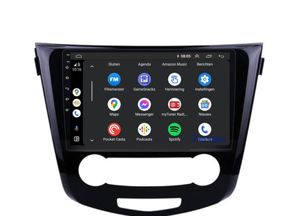 Nissan X-Trail CarPlay autoradio | 2014 t/m 2021 | Denago DNG-A109 | 10 inch | Android 13 | Draadloos CarPlay & Android Auto