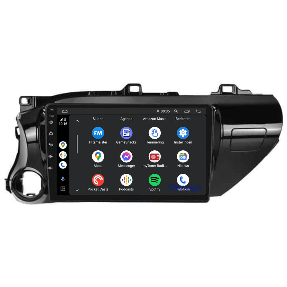 Toyota Hilux CarPlay car radio | 2015 to 2020 | Denago DNG-A331 | 10 inches | Android 13 | Wireless CarPlay & Android Auto