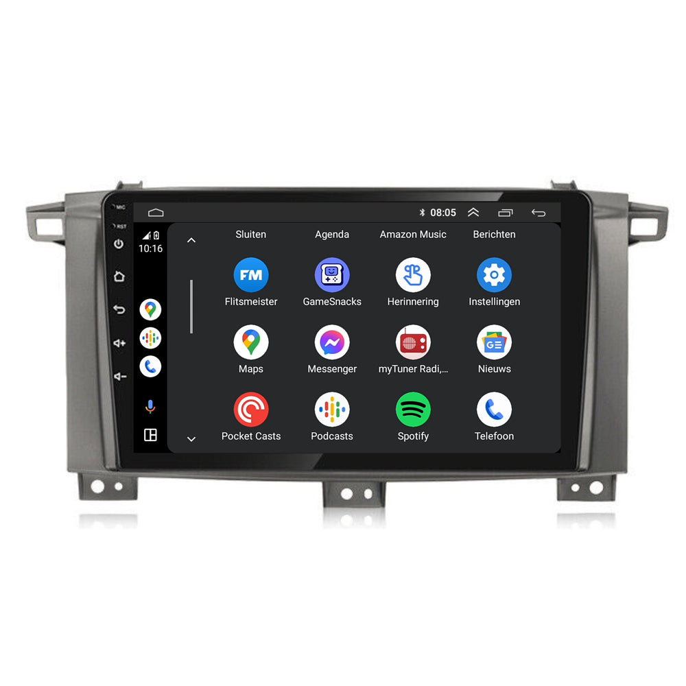Land Cruiser LC100 | Android 13 | Autoradio | 2005 t/m 2007 | CarPlay & Android Auto