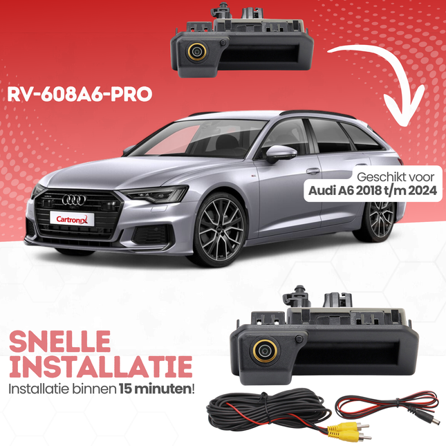 Audi A6 Achteruitrijcamera | 2018 t/m 2024 | Nachtzicht & HD Beeld