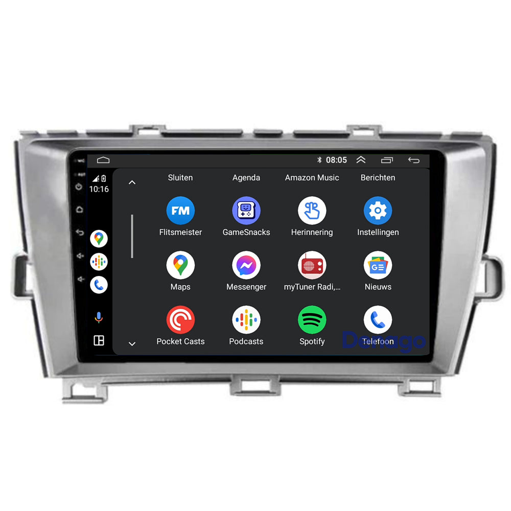 Autoradio compatible CarPlay pour Toyota Prius | 2009 à 2015 | Denago DNG-A269 | Écran 9 pouces | Android 13 | CarPlay sans fil & Android Auto