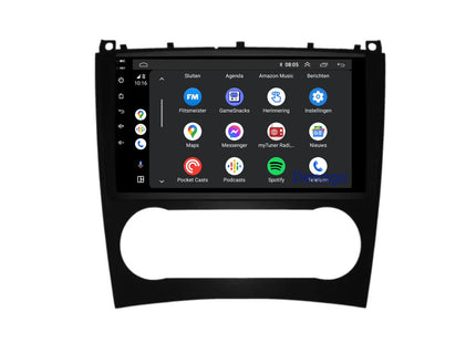 Mercedes C-Klasse W203 | CLC W203 | CLK W209 CarPlay autoradio | 2004 t/m 2011 | Denago DNG-A238 | 9 inch | Android 13 | Draadloos CarPlay & Android Auto
