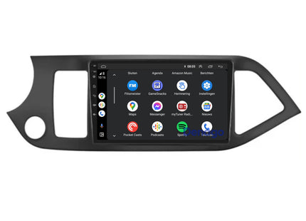 Kia Picanto CarPlay autoradio | 2011 t/m 2016 | Denago DNG-A337 | 9 inch | Android 13 | Draadloos CarPlay & Android Auto