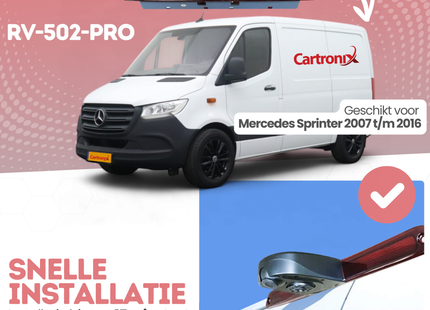 Mercedes Sprinter Derde Remlicht met Dubbele Lens Achteruitrijcamera | 2007 t/m 2016 | Nachtzicht | HD Beeld