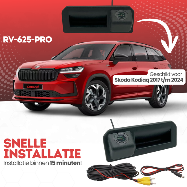 Skoda Kodiaq Achteruitrijcamera | 2017 t/m 2024 | Nachtzicht & HD Beeld