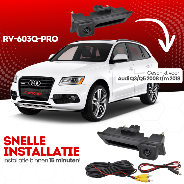 Audi Q3/Q5 Achteruitrijcamera | 2008 t/m 2018 | Nachtzicht & HD Beeld