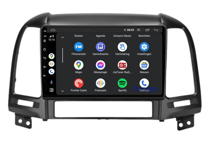 Hyundai Santa Fe CarPlay autoradio | 2006 t/m 2011 | Denago DNG-A152 | 9 inch | Android 13 | Draadloos CarPlay & Android Auto