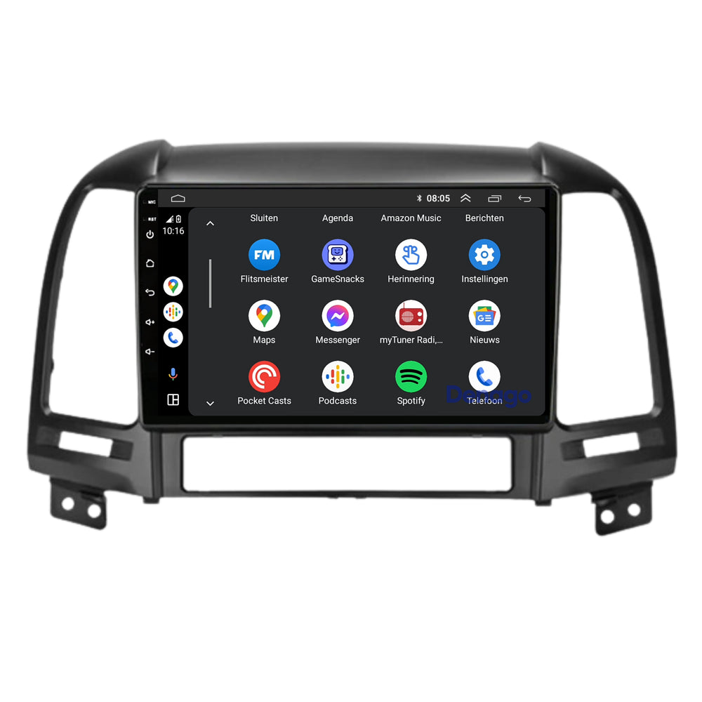 Hyundai Santa Fe CarPlay car radio | 2006 to 2011 | Denago DNG-A152 | 9 inches | Android 13 | Wireless CarPlay & Android Auto