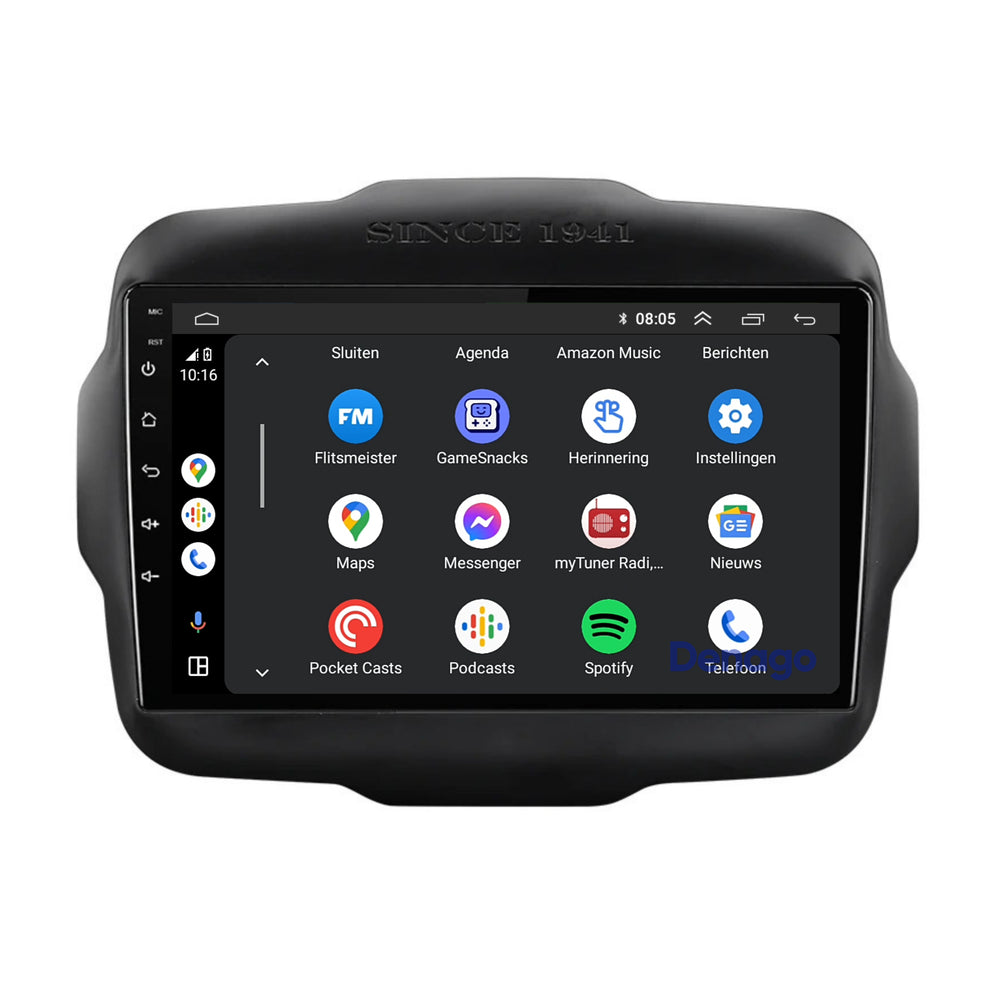 Radio para coche Jeep Renegade CarPlay | 2014 a 2023 | Denago DNG-A123 | 9 pulgadas | Androide 13 | CarPlay inalámbrico y Android Auto