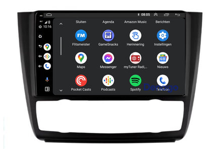 BMW 1 Serie E87 | E81 | E82 | E88 CarPlay autoradio | 2004 t/m 2012 | Denago DNG-A273 | 9 inch | Android 13 | Draadloos CarPlay & Android Auto