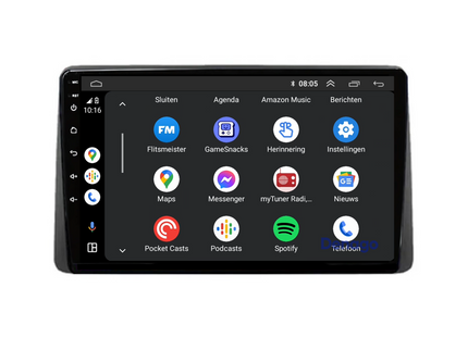 Dacia Duster CarPlay autoradio | Denago DNG-A93 | 9 inch | Android 13 | Draadloos CarPlay & Android Auto