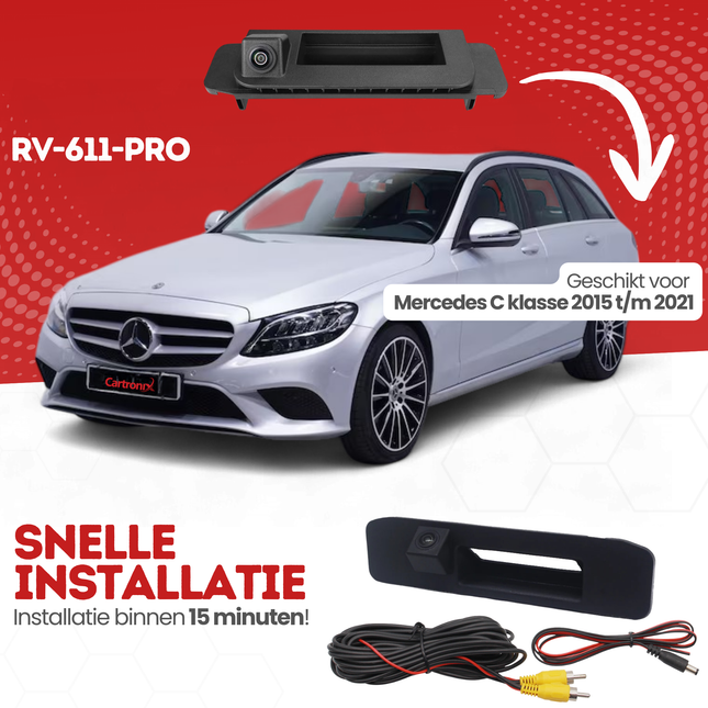 Mercedes C klasse Achteruitrijcamera | 2015 t/m 2021 | Nachtzicht & HD Beeld