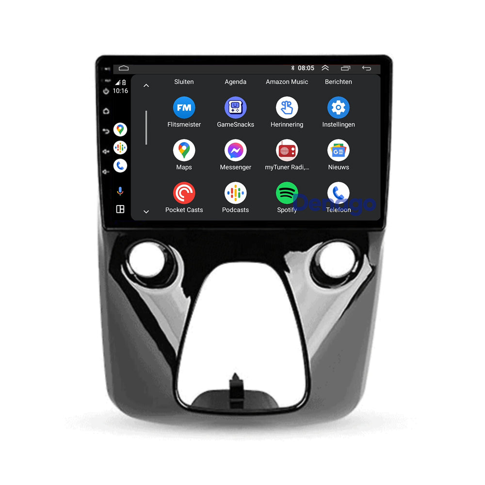 Citroën C1 CarPlay autoradio | 2015 t/m 2021 | Denago DNG-A264 | 10 inch | Android 13 | Draadloos CarPlay & Android Auto