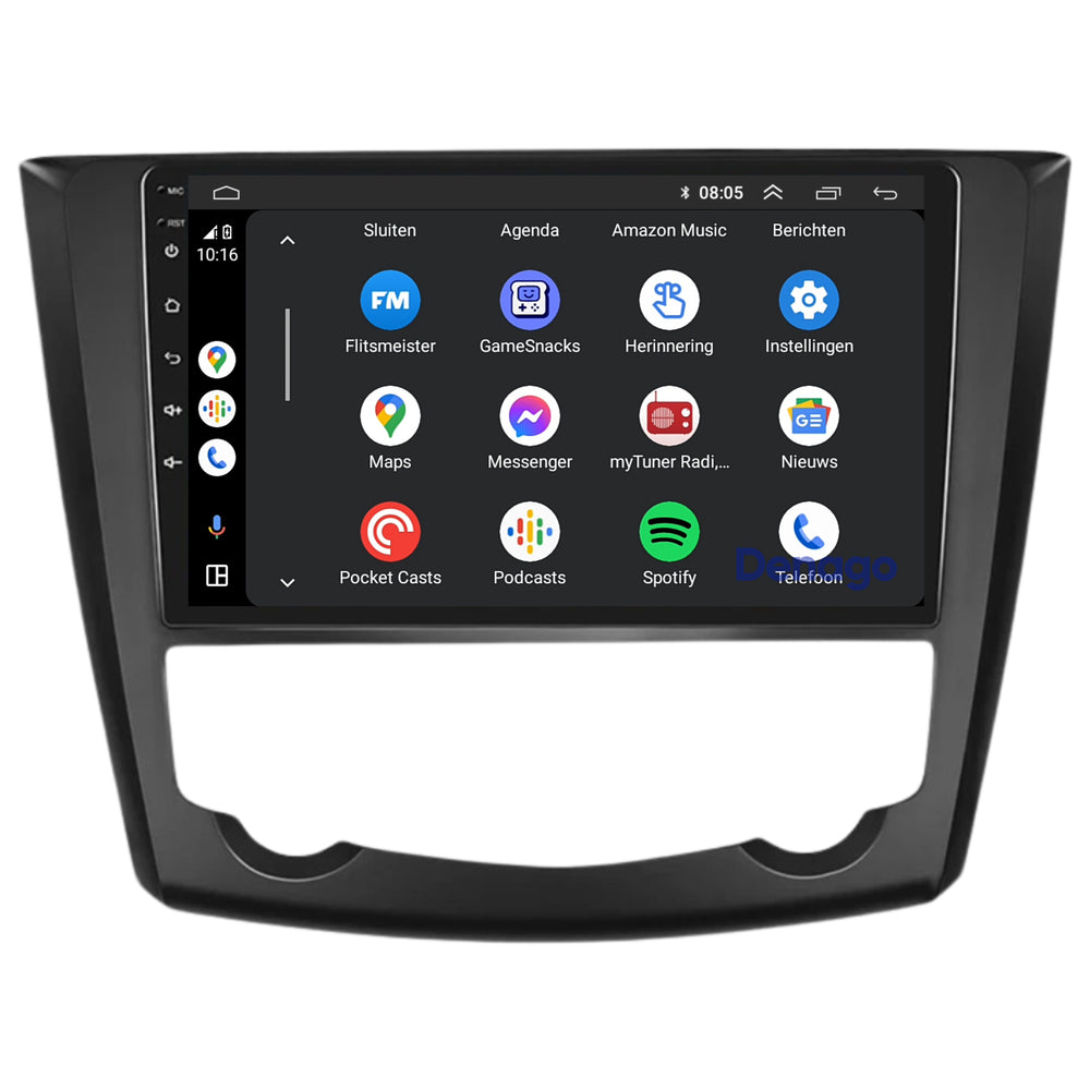 Radio de coche Renault Kadjar CarPlay | 2015 a 2018 | Denago DNG-A128 | 9 pulgadas | Androide 13 | CarPlay inalámbrico y Android Auto