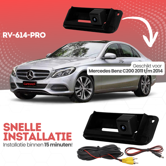 Mercedes Benz C200 Achteruitrijcamera | 2011 t/m 2014 | Nachtzicht & HD Beeld