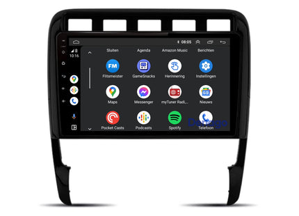 Porsche Cayenne CarPlay autoradio | 2002 t/m 2010 | Denago DNG-A208 | 9 inch | Android 13 | Draadloos CarPlay & Android Auto