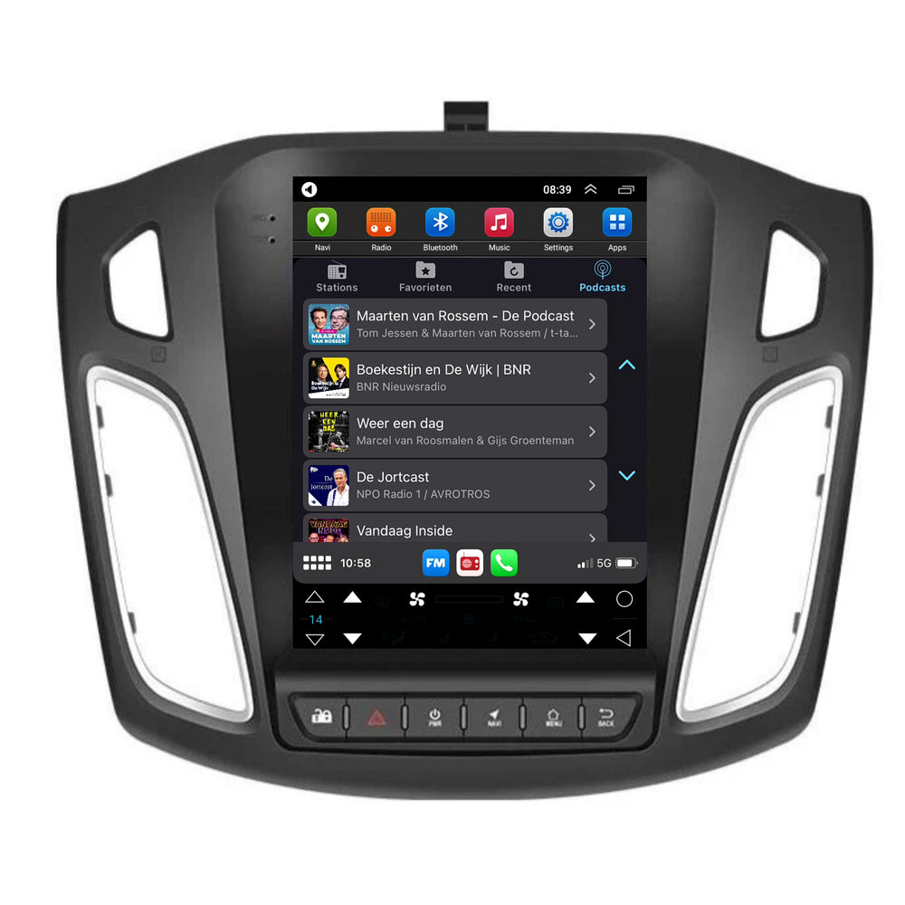 Ford Enfoque | Androide 13 | Radio de coche | 2012 a 2017 | CarPlay y Android Auto | pantalla grande