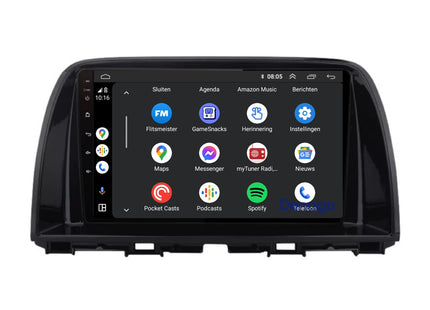 Mazda CX-5 & Autoradio 6 pouces compatible CarPlay | 2012 à 2016 | Denago DNG-A316 | Écran 9 pouces | Android 13 | CarPlay sans fil & Android Auto