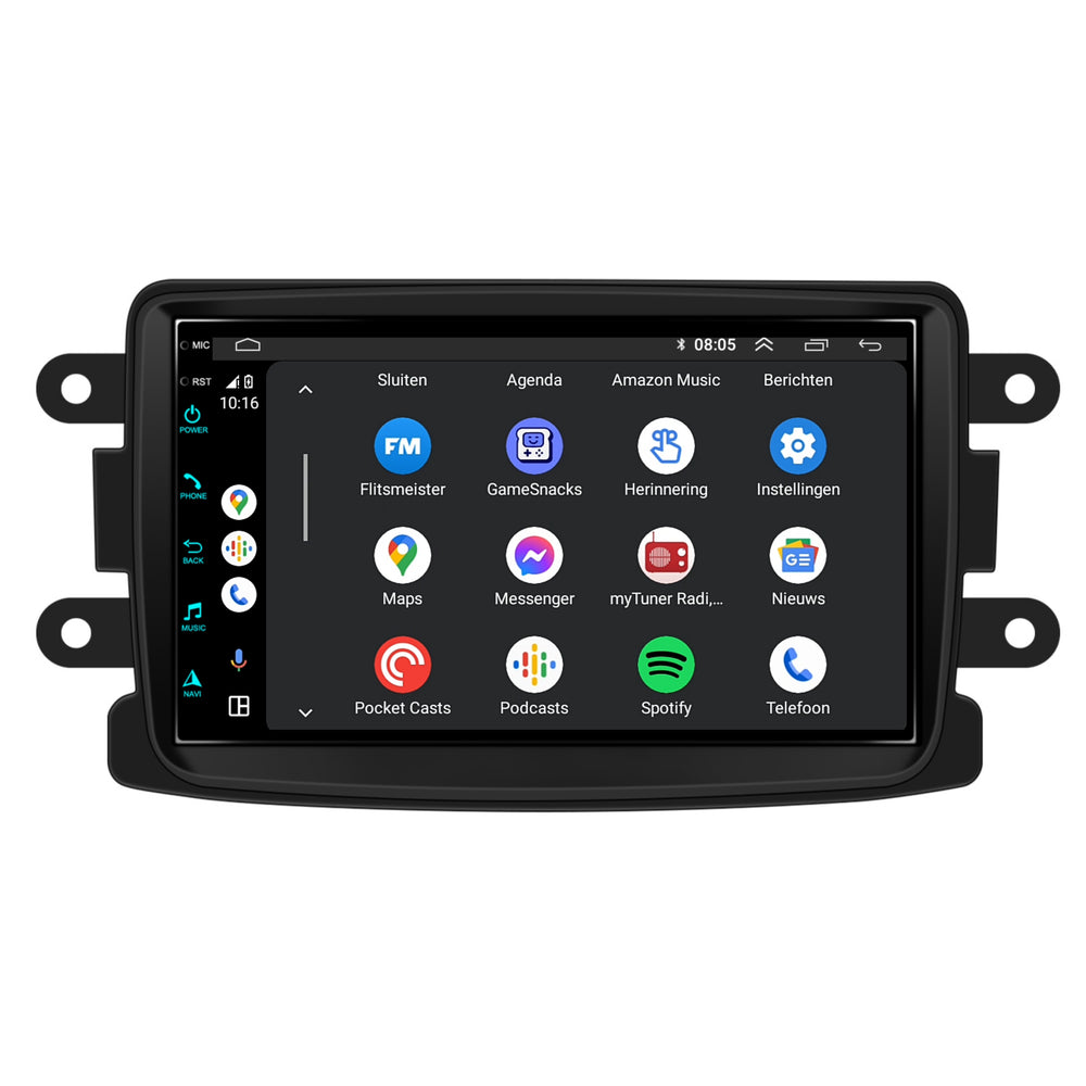Dacia Duster CarPlay autoradio | 2013 t/m 2020 | Denago DNG-1133 | 9 inch | Android 13 | Draadloos CarPlay & Android Auto