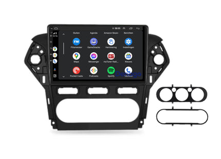 Ford Mondeo CarPlay autoradio | 2003 t/m 2014 | Denago DNG-A205 | 9 inch | Android 13 | Draadloos CarPlay & Android Auto | Zwart frame