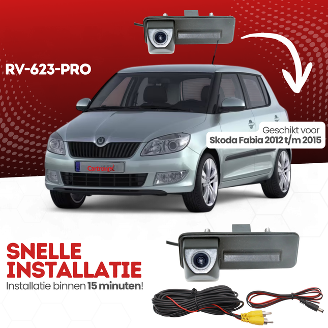Skoda Fabia Achteruitrijcamera | 2012 t/m 2015 | Nachtzicht & HD Beeld