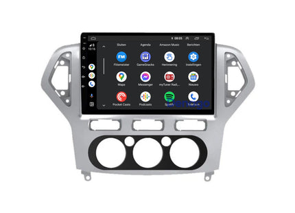 Ford Mondeo CarPlay autoradio | 2003 t/m 2014 | Denago DNG-A204 | 9 inch | Android 13 | Draadloos CarPlay & Android Auto | Zilverkleurig frame