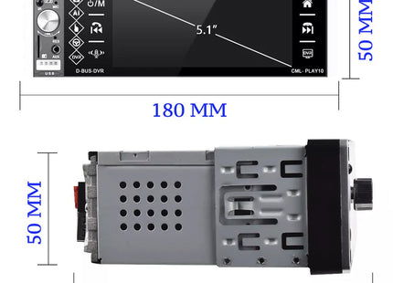 Denago 488S | 1-din autoradio met touchscreen scherm | Bluetooth