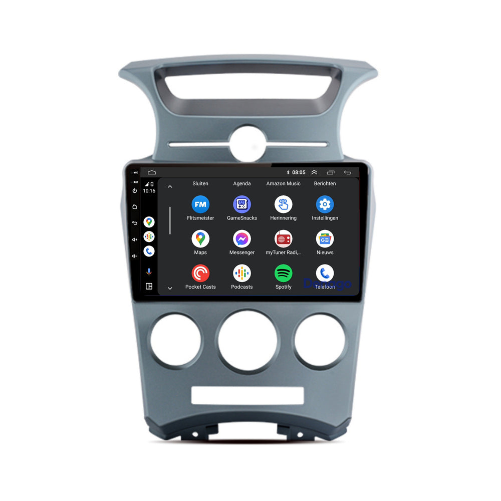 Radio para coche Kia Carens CarPlay | 2006 a 2012 | Denago DNG-A163 | 9 pulgadas | Androide 13 | CarPlay inalámbrico y Android Auto
