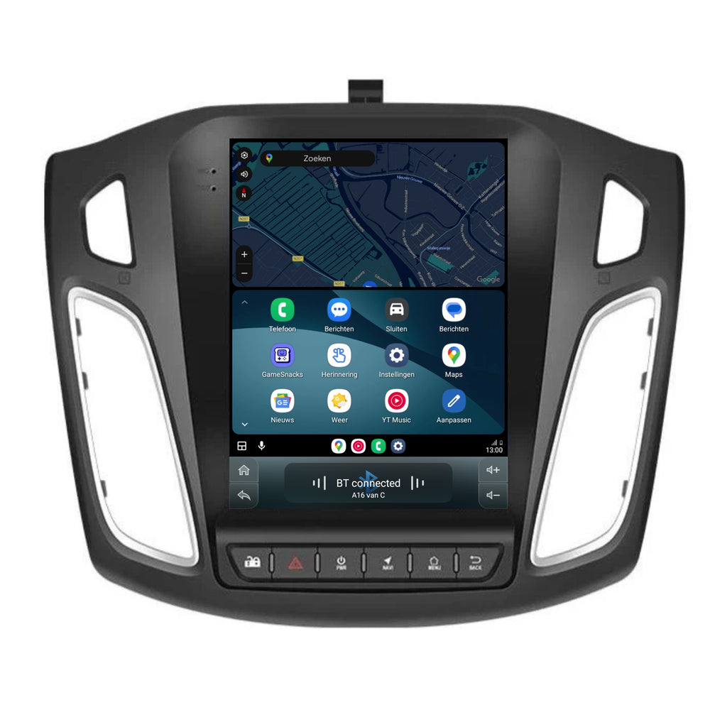 Cartronix Ford Focus | 2011 t/m 2017 | Autoradio Navigatie | Apple CarPlay & Android Auto | Android 13 | 10 inch | Groot HD Scherm