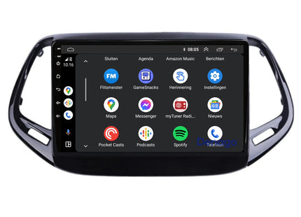 Jeep Compass CarPlay autoradio | 2017 t/m 2020 | Denago DNG-A122 | 9 inch | Android 13 | Draadloos CarPlay & Android Auto