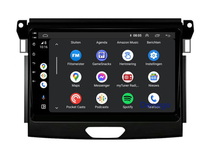Ford Ranger CarPlay autoradio | 2016 t/m 2019 | Denago DNG-A141 | 9 inch | Android 13 | Draadloos CarPlay & Android Auto