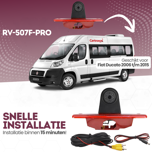 Fiat Ducato Achteruitrijcamera | 2006 t/m 2015 | Nachtzicht & HD Beeld