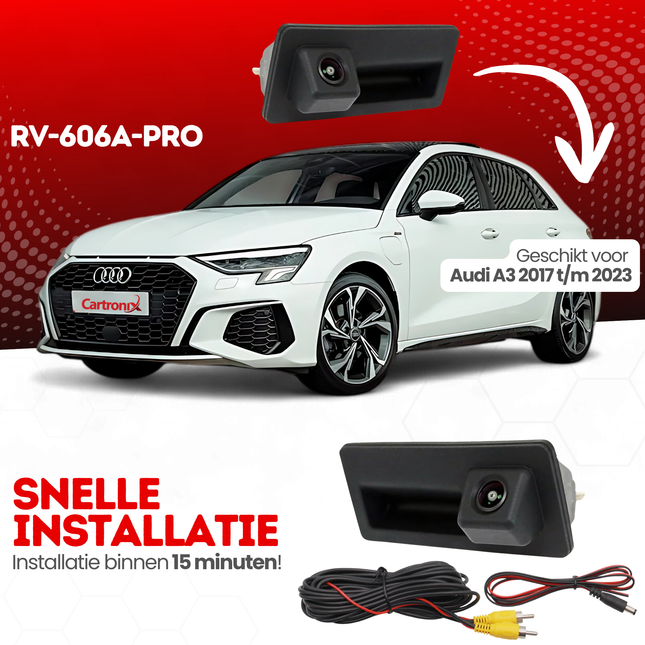 Audi A3 Achteruitrijcamera | 2017 t/m 2023 | Nachtzicht & HD Beeld