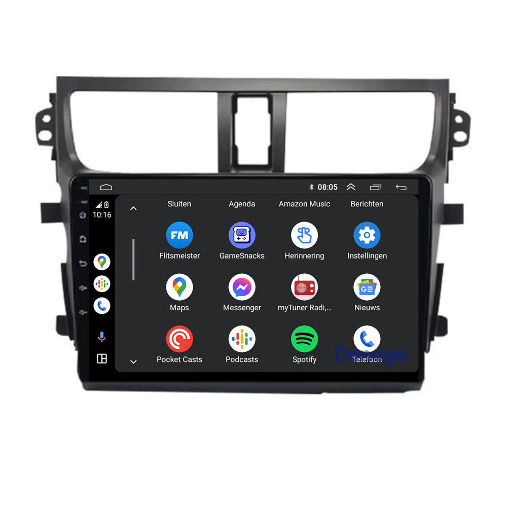 Radio de coche Suzuki Celerio CarPlay | 2015 a 2020 | Denago DNG-A157 | 9 pulgadas | Androide 13 | CarPlay inalámbrico y Android Auto