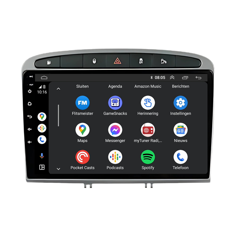Peugeot 408/308 | Androide 13 | Radio de coche | 2007 a 2014 | CarPlay y Android Auto