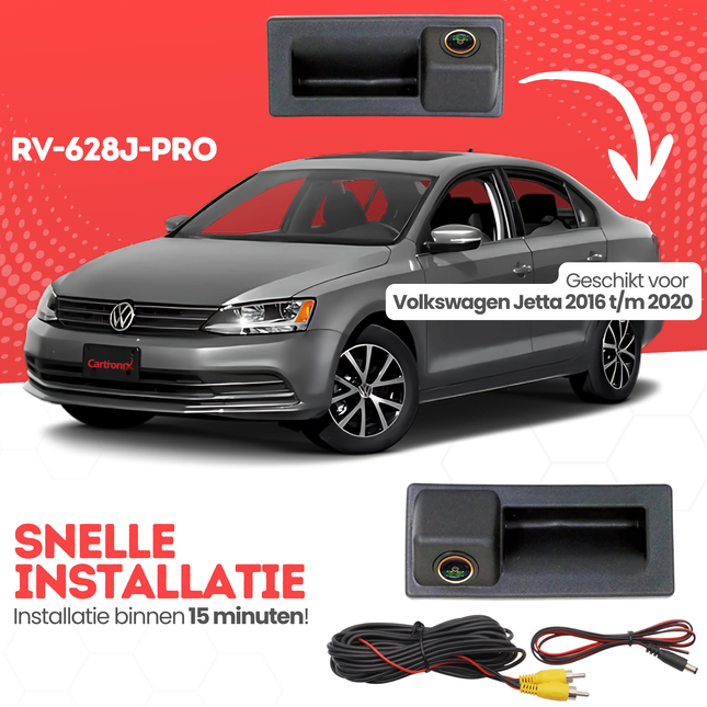 Volkswagen Jetta Achteruitrijcamera | 2016 t/m 2020 | Nachtzicht & HD Beeld