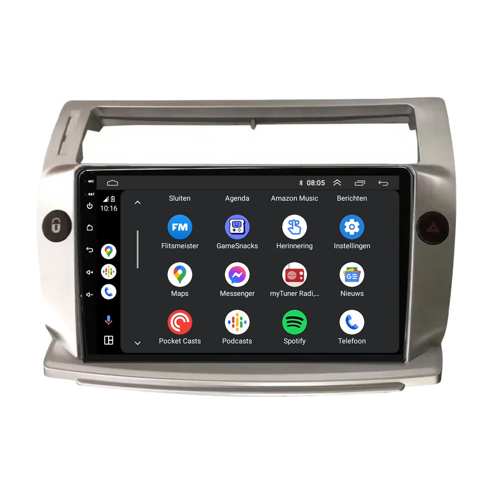 Citroën C4 | Androide 13 | Radio de coche | 2004 a 2010 | Carplay y Android Auto