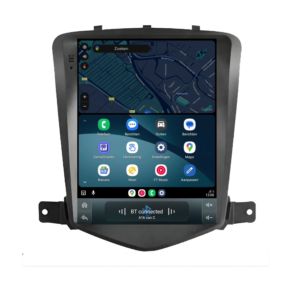 Cartronix Chevrolet Cruze | 2009 t/m 2015 | Autoradio Navigatie | Apple CarPlay & Android Auto | Android 13 | Groot HD Scherm