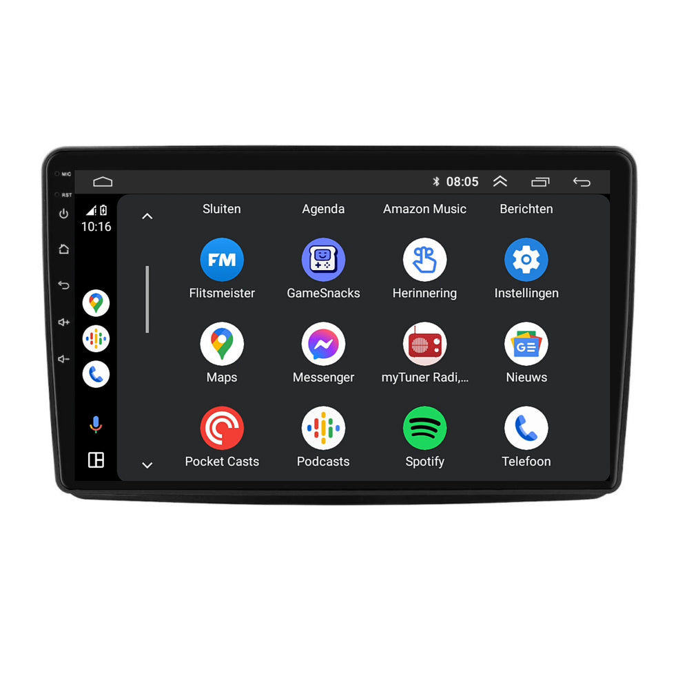 Fiat Panda | Radio de coche | 2003 a 2012 | Androide 13 | Carplay y Android Auto